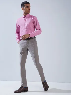 100% Cotton Pink SLIM FIT Full Sleeve Dobby Formal Mens Shirts