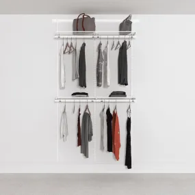 124cm Width Open Wardrobe with 4 Shelves, 4 Clothes Rails, 240cm Hanging Space