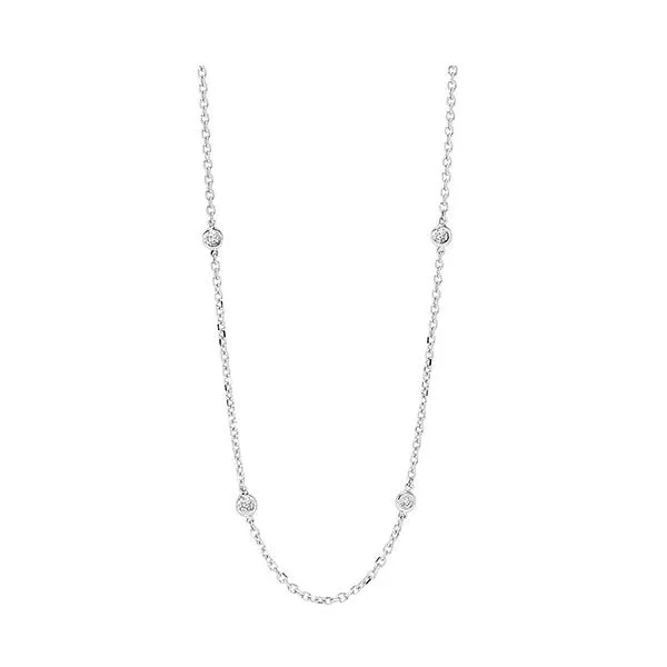 14KT White Gold & Diamond Stunning Neckwear Necklace  - 1/4 ctw