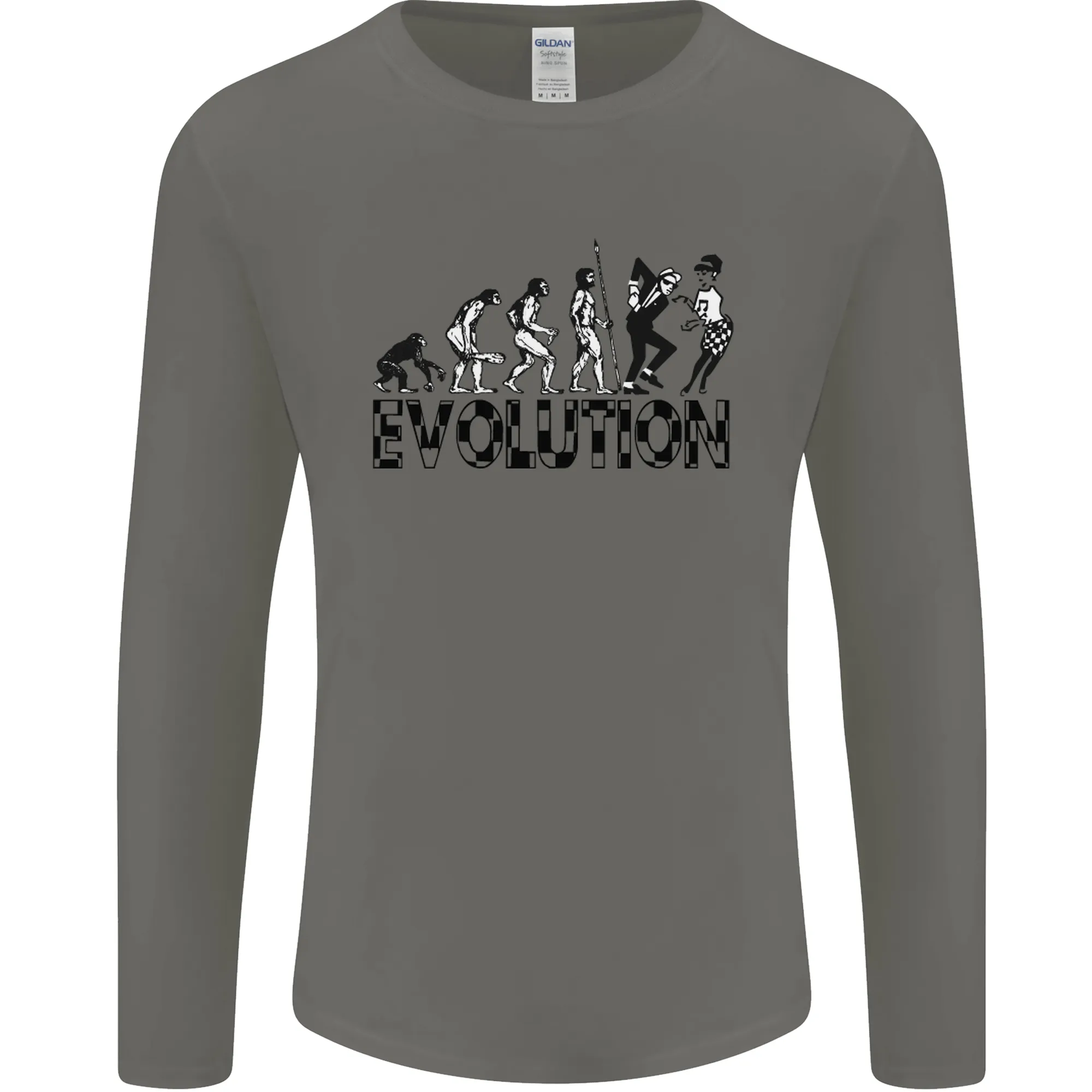 2 Tone Evolution Music 2Tone SKA Mens Long Sleeve T-Shirt