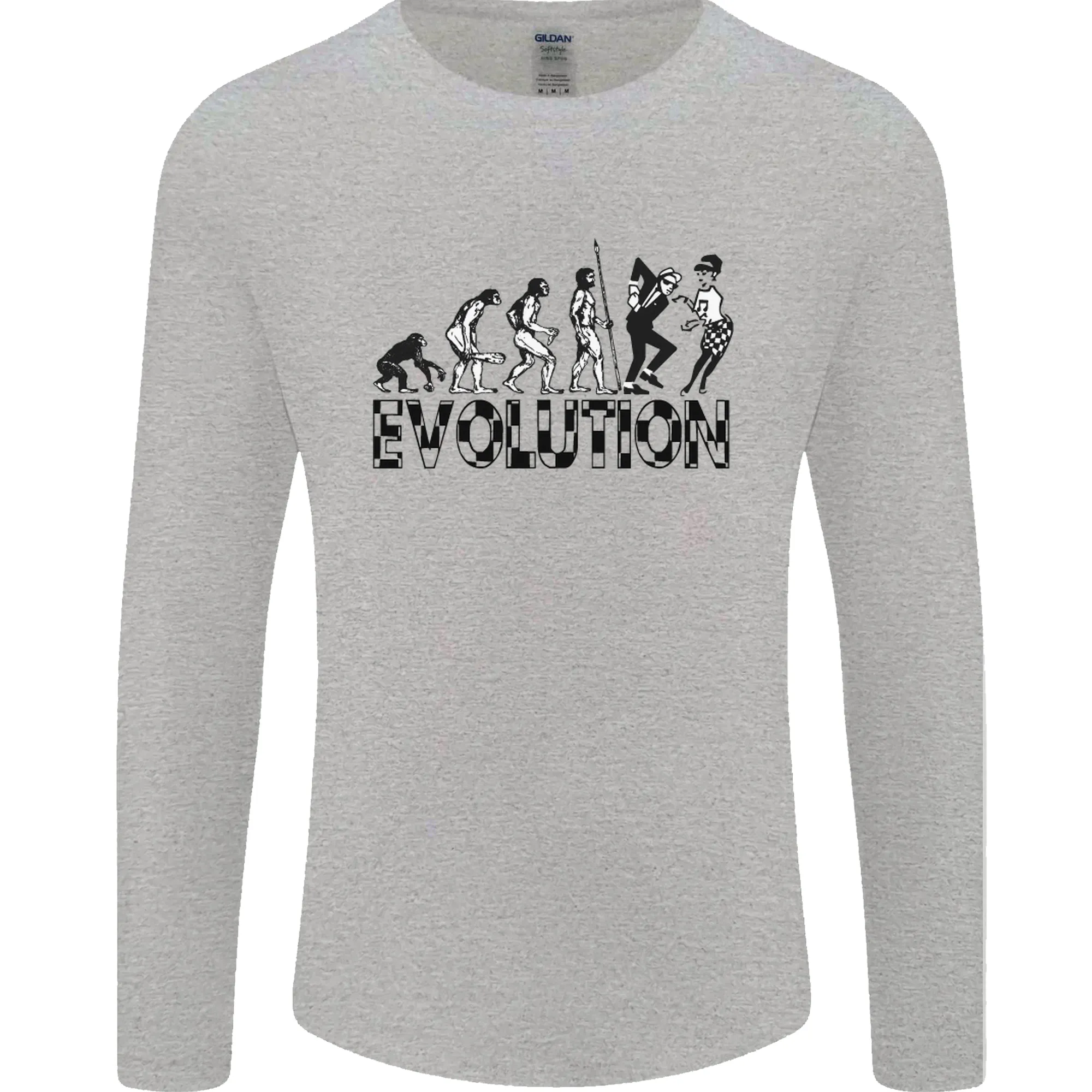 2 Tone Evolution Music 2Tone SKA Mens Long Sleeve T-Shirt