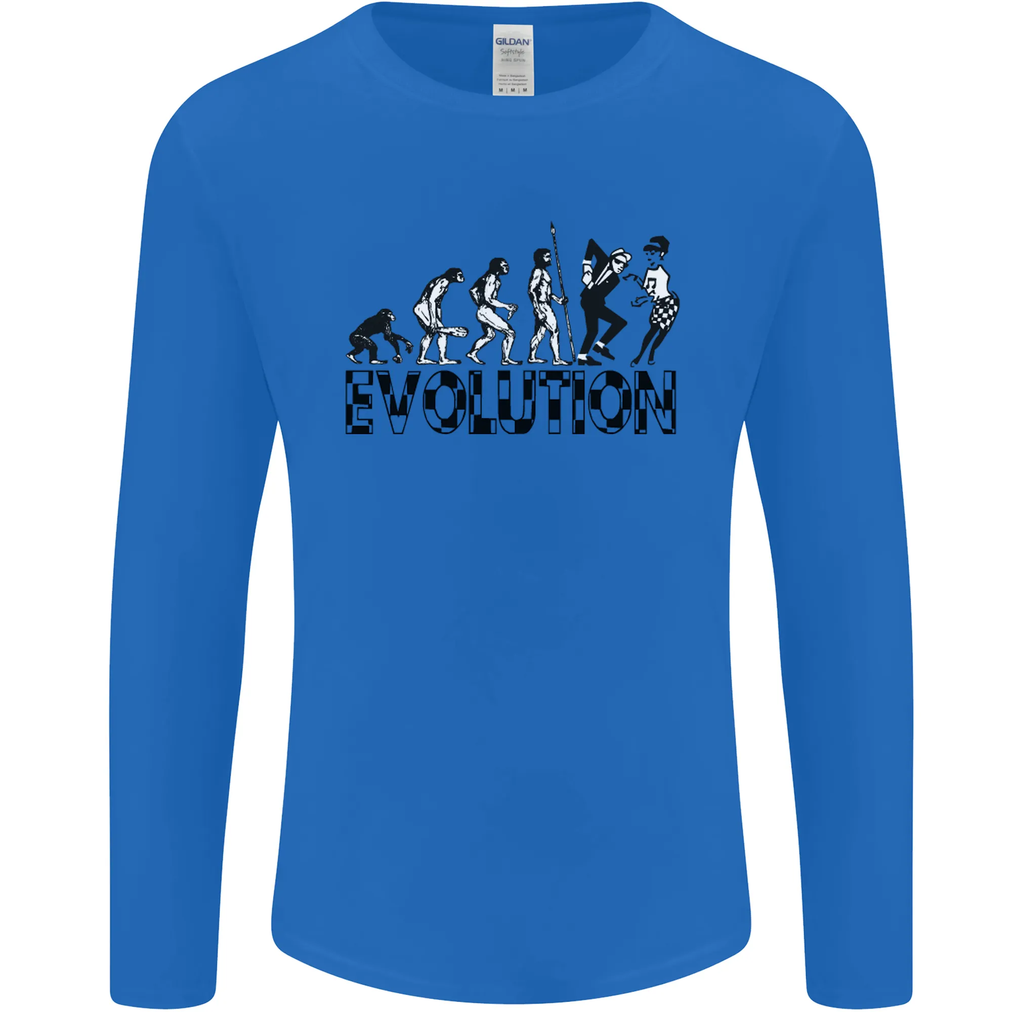 2 Tone Evolution Music 2Tone SKA Mens Long Sleeve T-Shirt