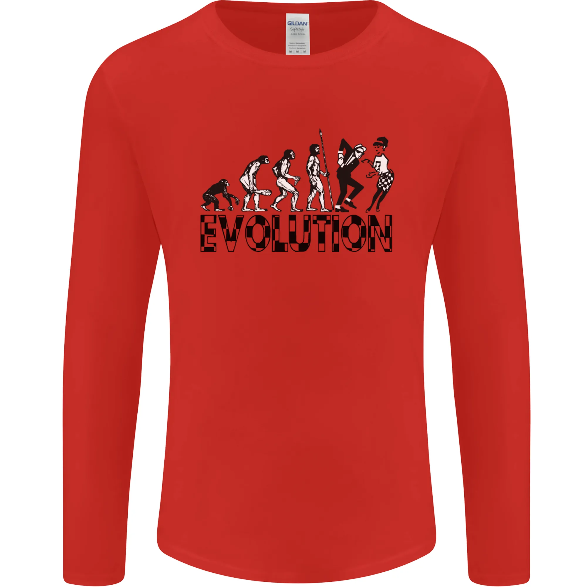 2 Tone Evolution Music 2Tone SKA Mens Long Sleeve T-Shirt