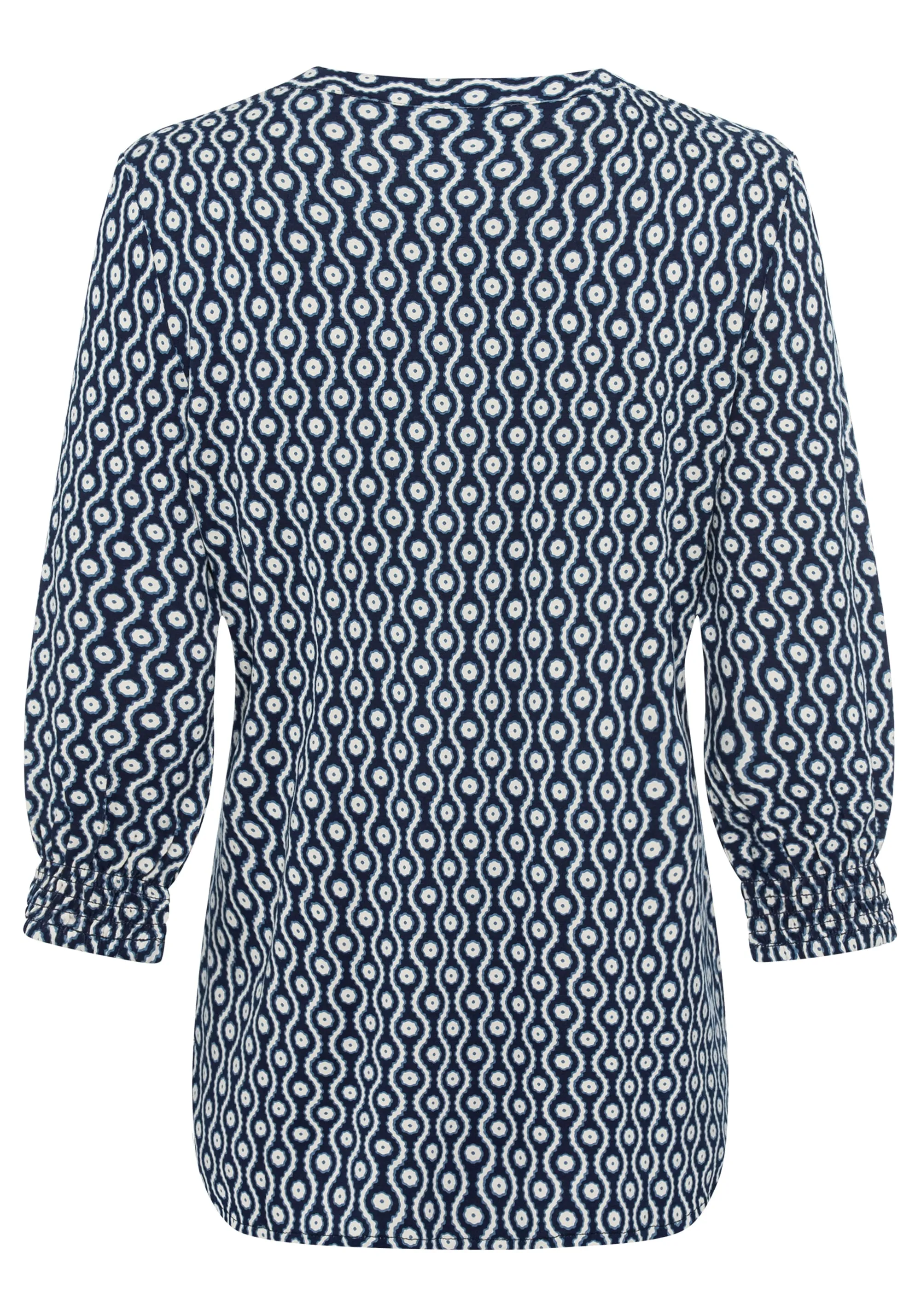 3/4 Sleeve Geo Print Tunic T-Shirt