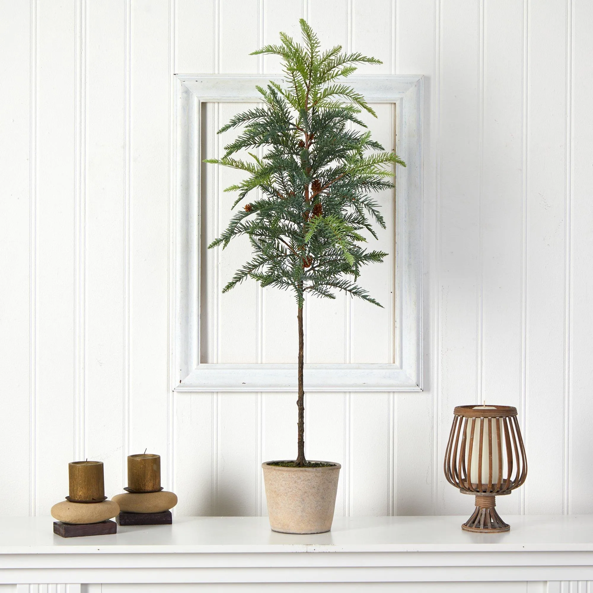 3.5' Winniepeg Artificial Pine Christmas Tree in Decorative Planter