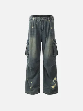 Aelfric Eden Splash-Ink Washed Baggy Jeans