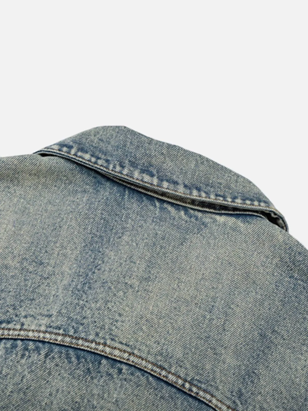 Aelfric Eden Washed Zip Up Denim Jacket