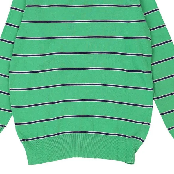 Age 13-14 Ralph Lauren Striped Jumper - XL Green Cotton