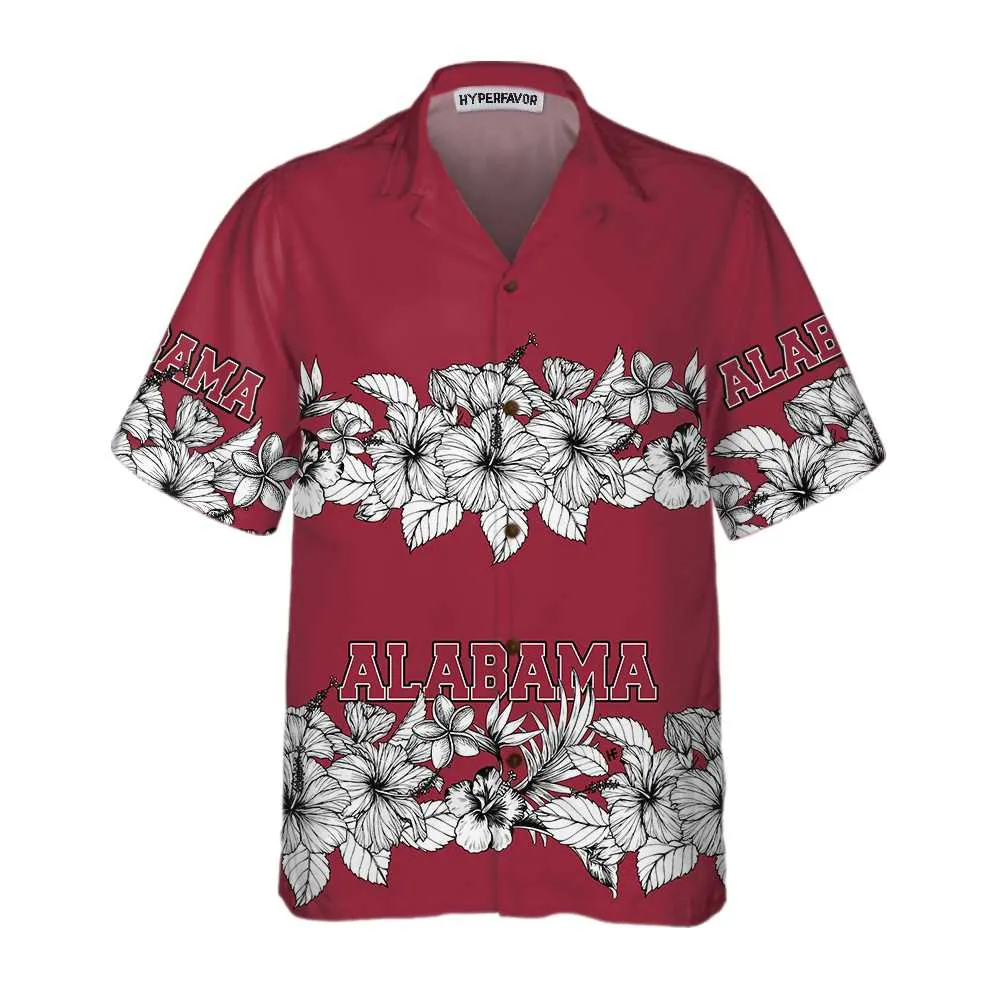 Alabama Flower Hawaiian Shirt, Floral Alabama Shirt For Men And Women, Alabama Gift