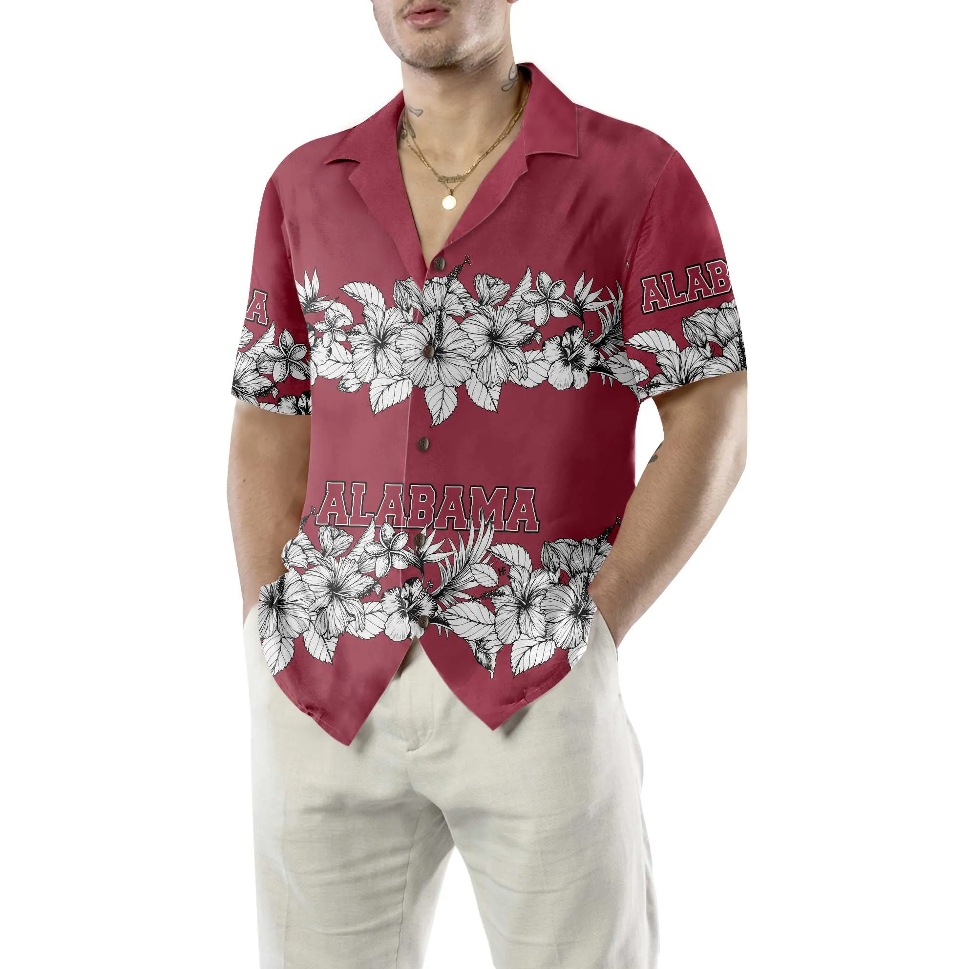 Alabama Flower Hawaiian Shirt, Floral Alabama Shirt For Men And Women, Alabama Gift