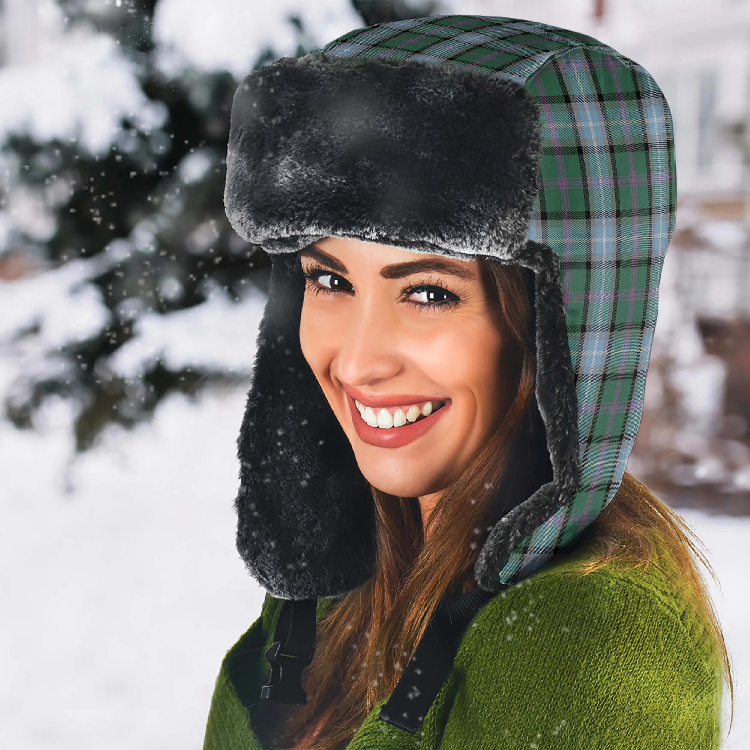 Alexander of Menstry Hunting Tartan Winter Trapper Hat