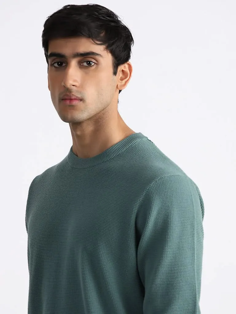 Ascot Sage Cotton Relaxed-Fit Sweater