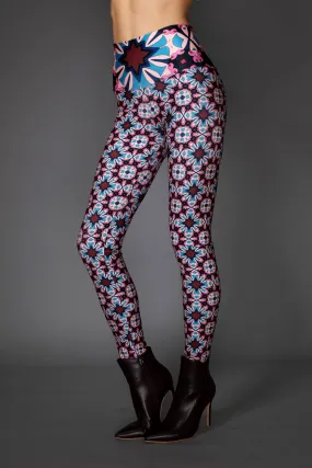 AW Leggings - Abstract Stars Multi-color Pattern