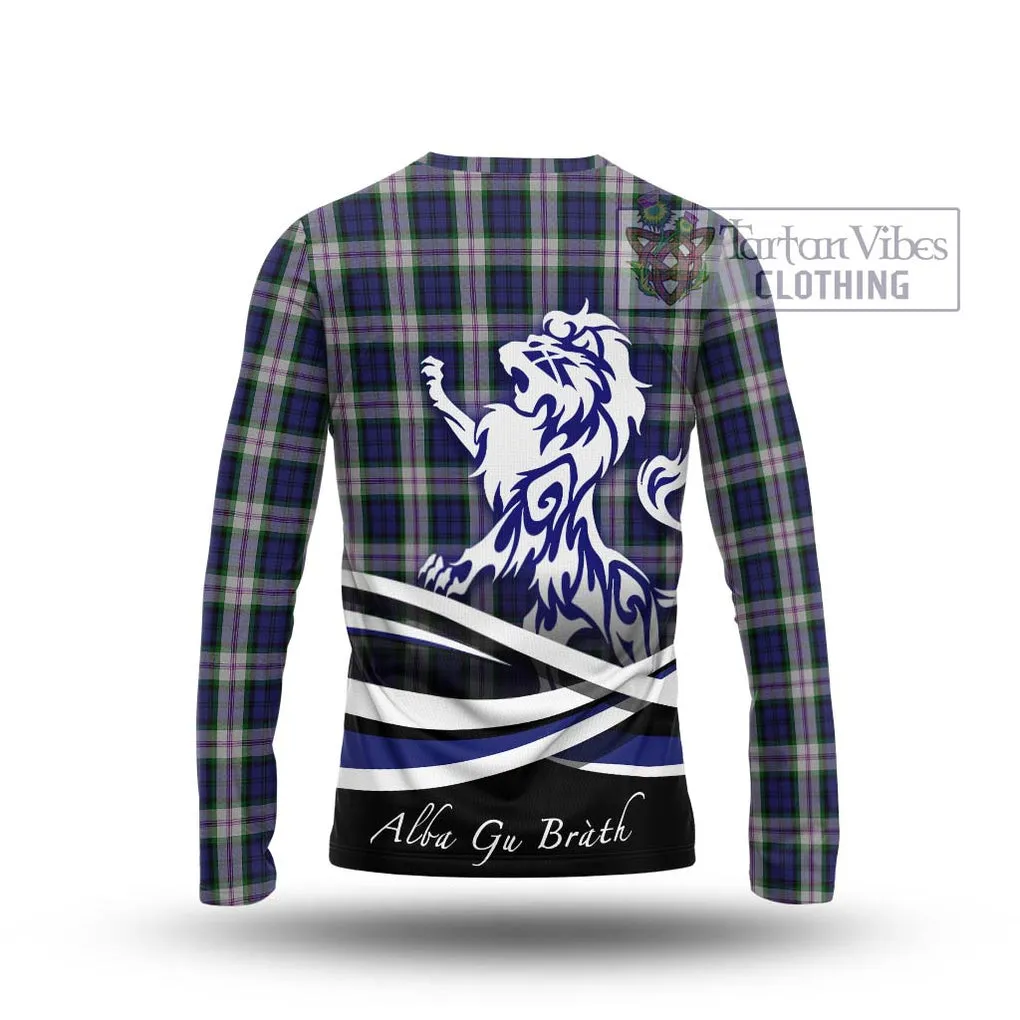 Baird Dress Tartan Long Sleeve T-Shirt with Alba Gu Brath Regal Lion Emblem