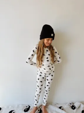 Bamboo Two Piece Pajamas | Black & White Yin Yang