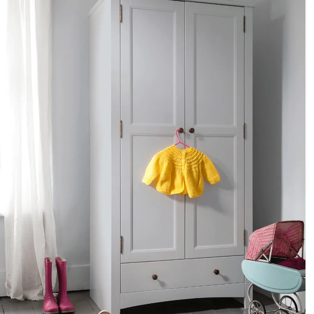 Birte Wardrobe with Storage in Classic White