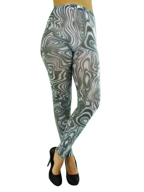 Black & White Swirled Tights