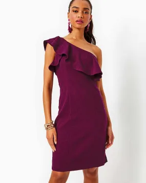 Bordeaux One Shoulder Dress