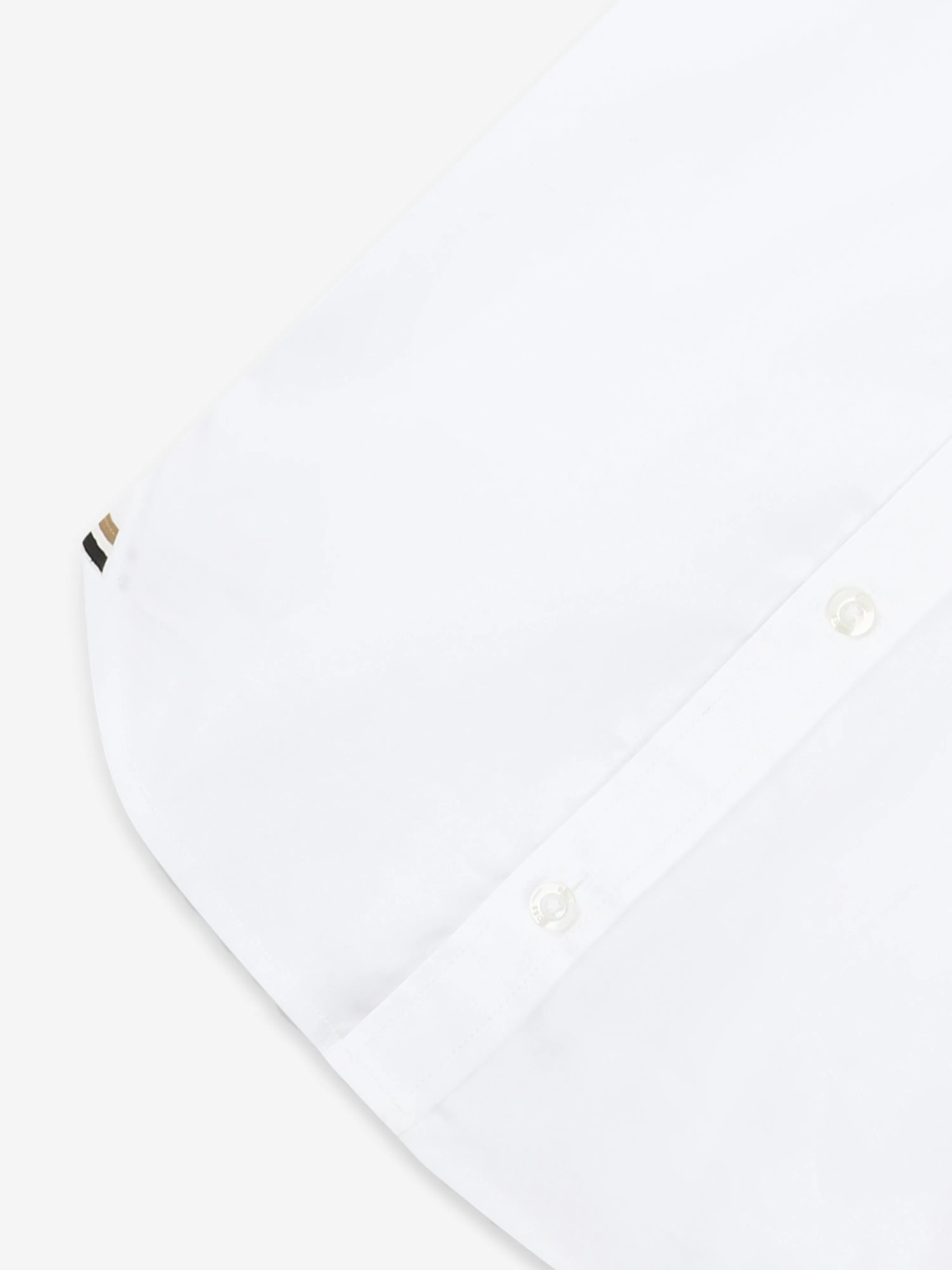 BOSS Boys Short Sleeve Logo Shirt in White