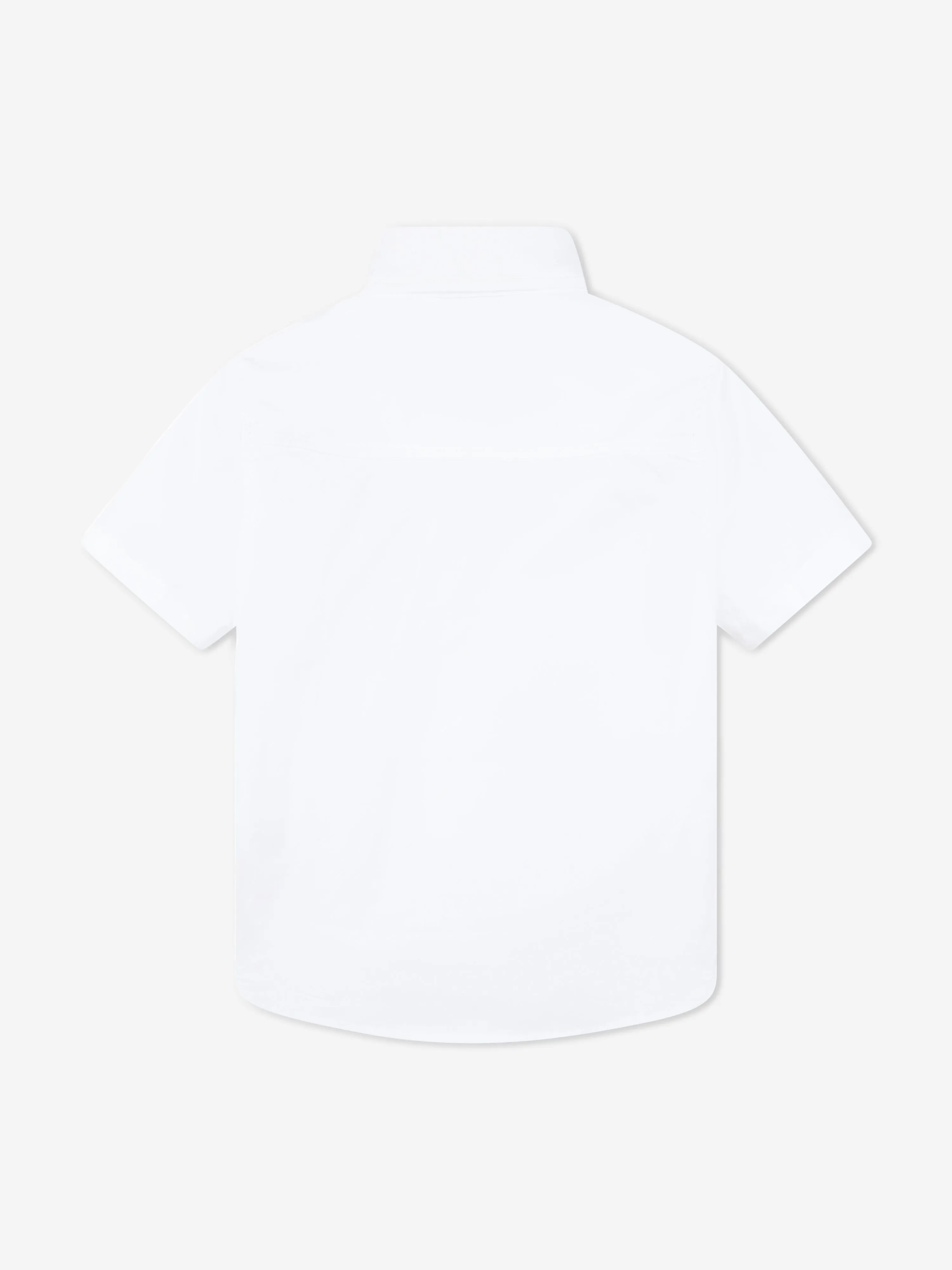 BOSS Boys Short Sleeve Logo Shirt in White