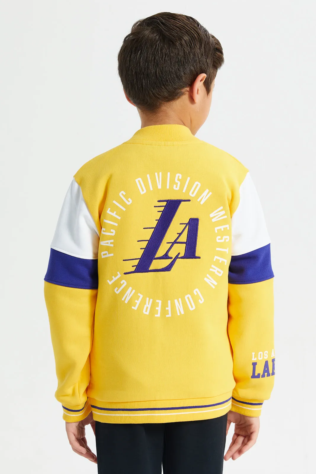 Boys Yellow Nba Lakers Sweatshirt