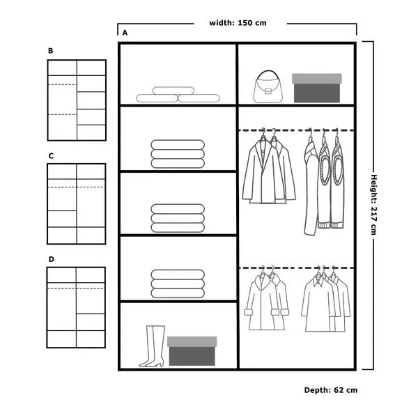 Brighton Stylish Mirror Sliding Door Wardrobe