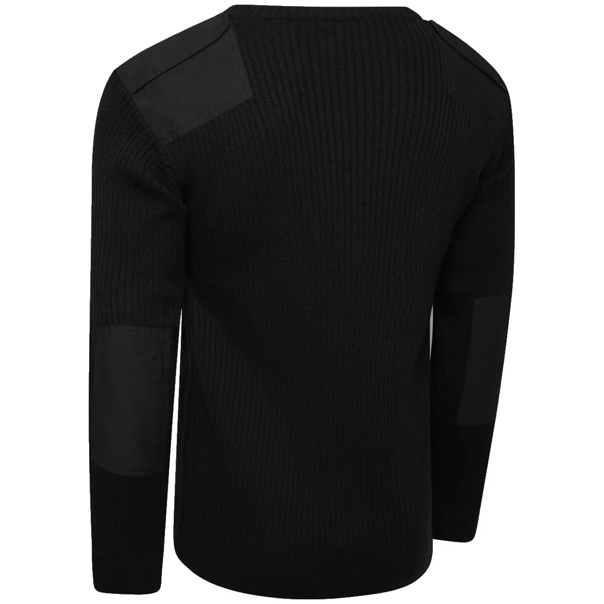 British Army Style Crew Neck Commando Jumper Black