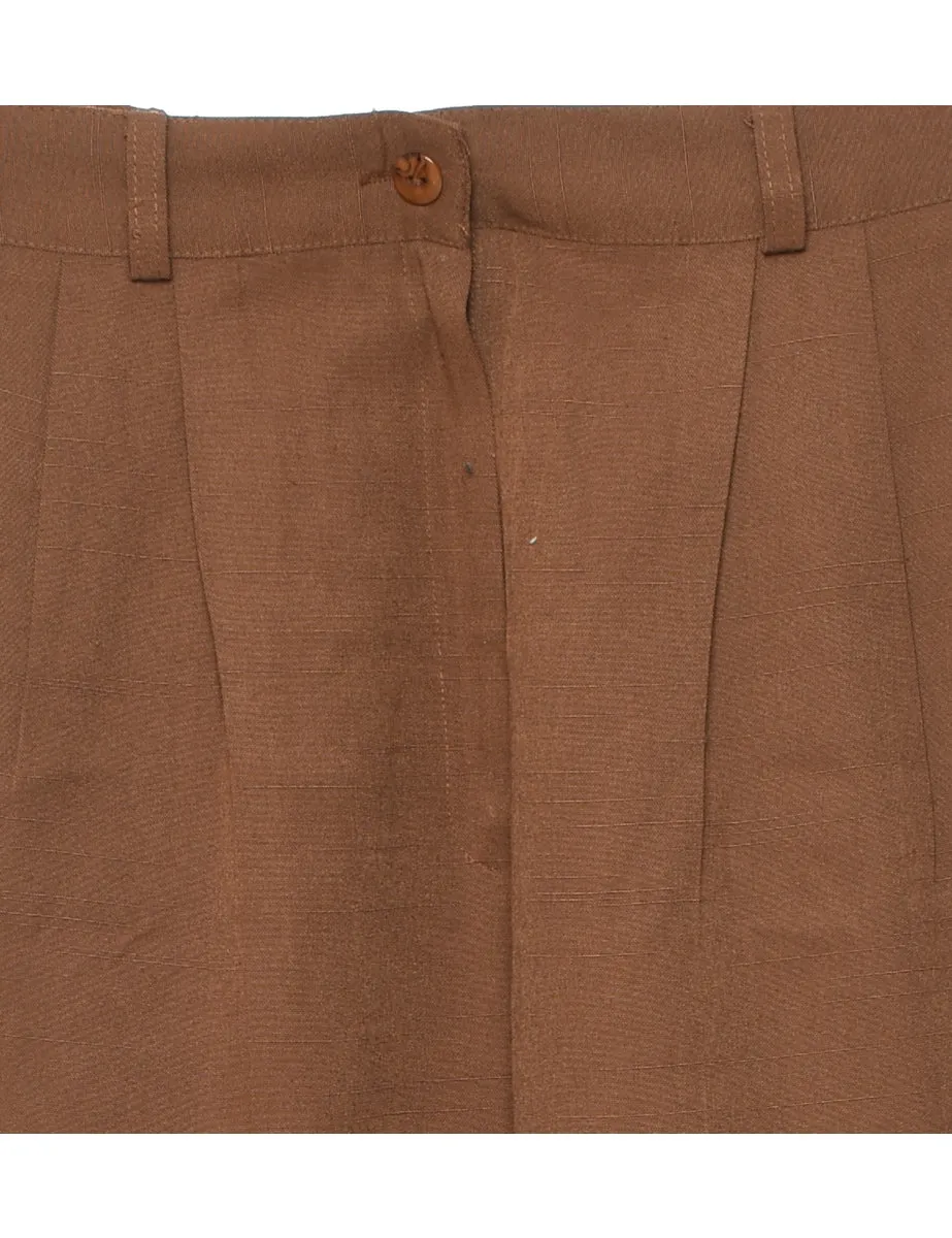 Brown High Waist Trousers - W24 L29