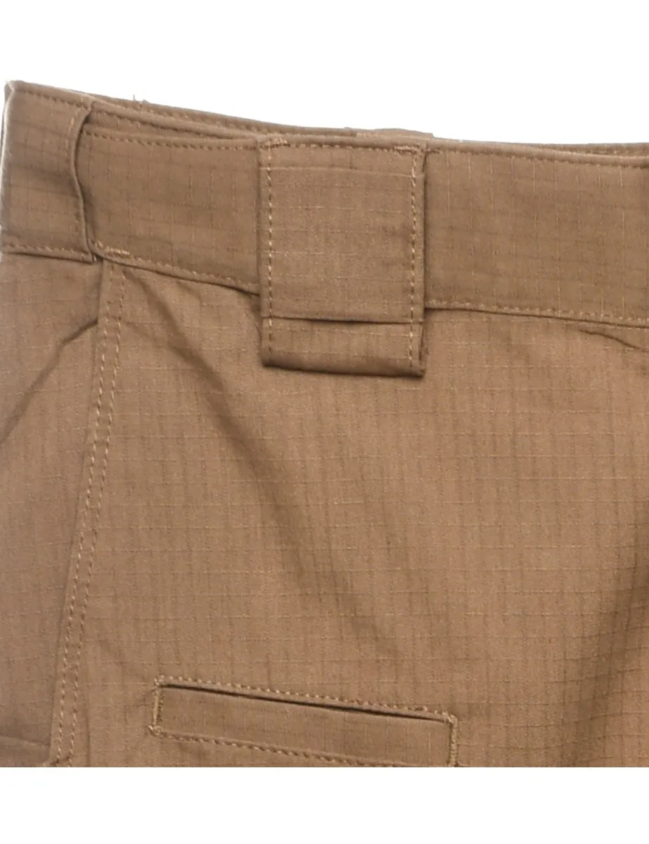 Brown Striped Cargo Trousers - W34 L32