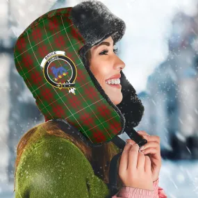 Bruce Hunting Tartan Winter Trapper Hat with Family Crest