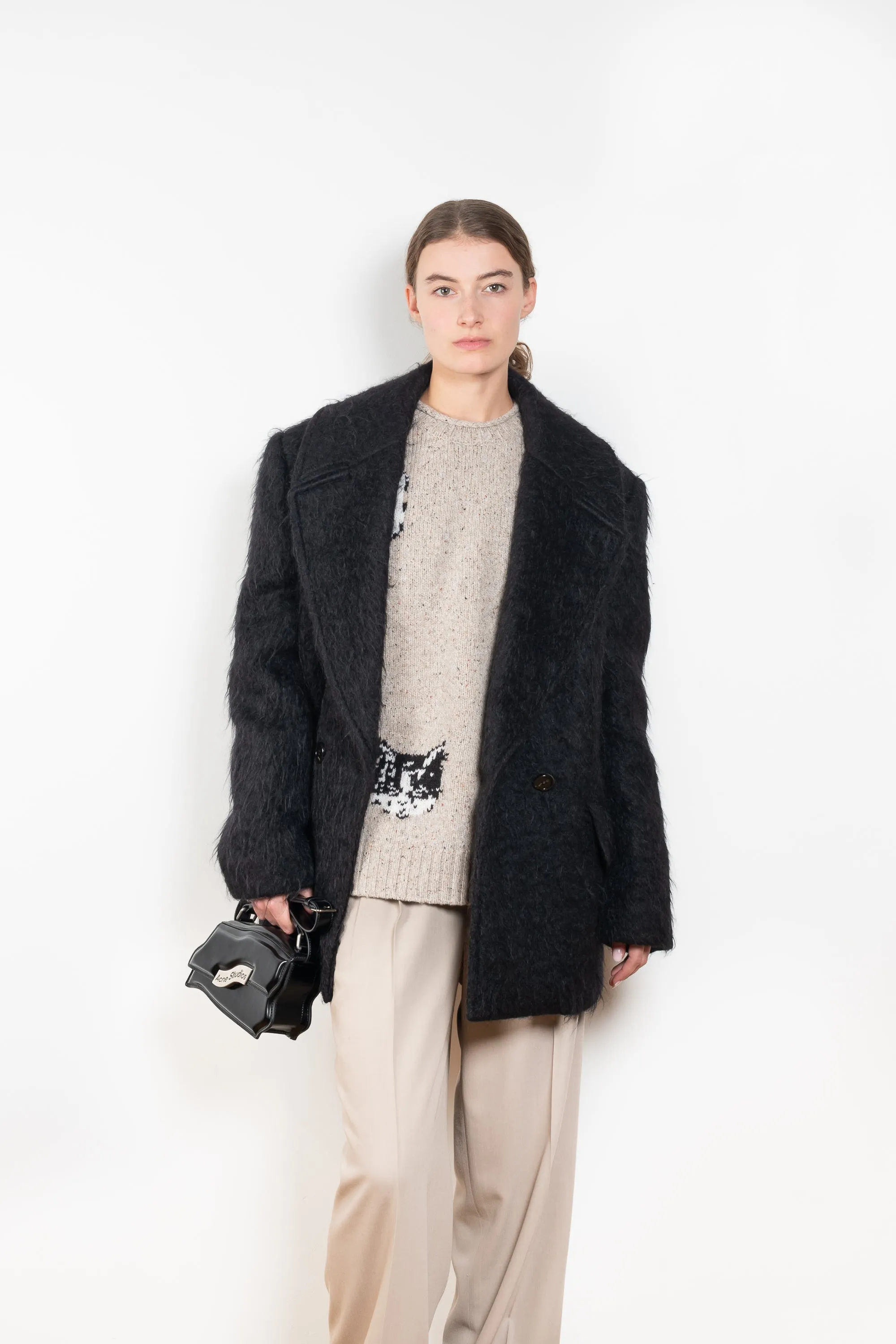 Brushed Wool Coat