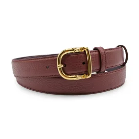 Burgundy Narrow Novak Tumbled Belt