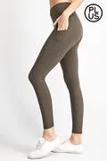 Butter Leggings Full Length W/Side Pockets Plus Size