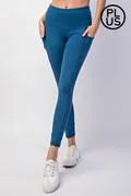 Butter Leggings Full Length W/Side Pockets Plus Size