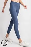 Butter Leggings Full Length W/Side Pockets Plus Size