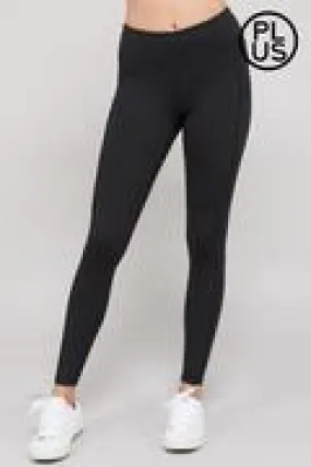 Butter Leggings Full Length W/Side Pockets Plus Size