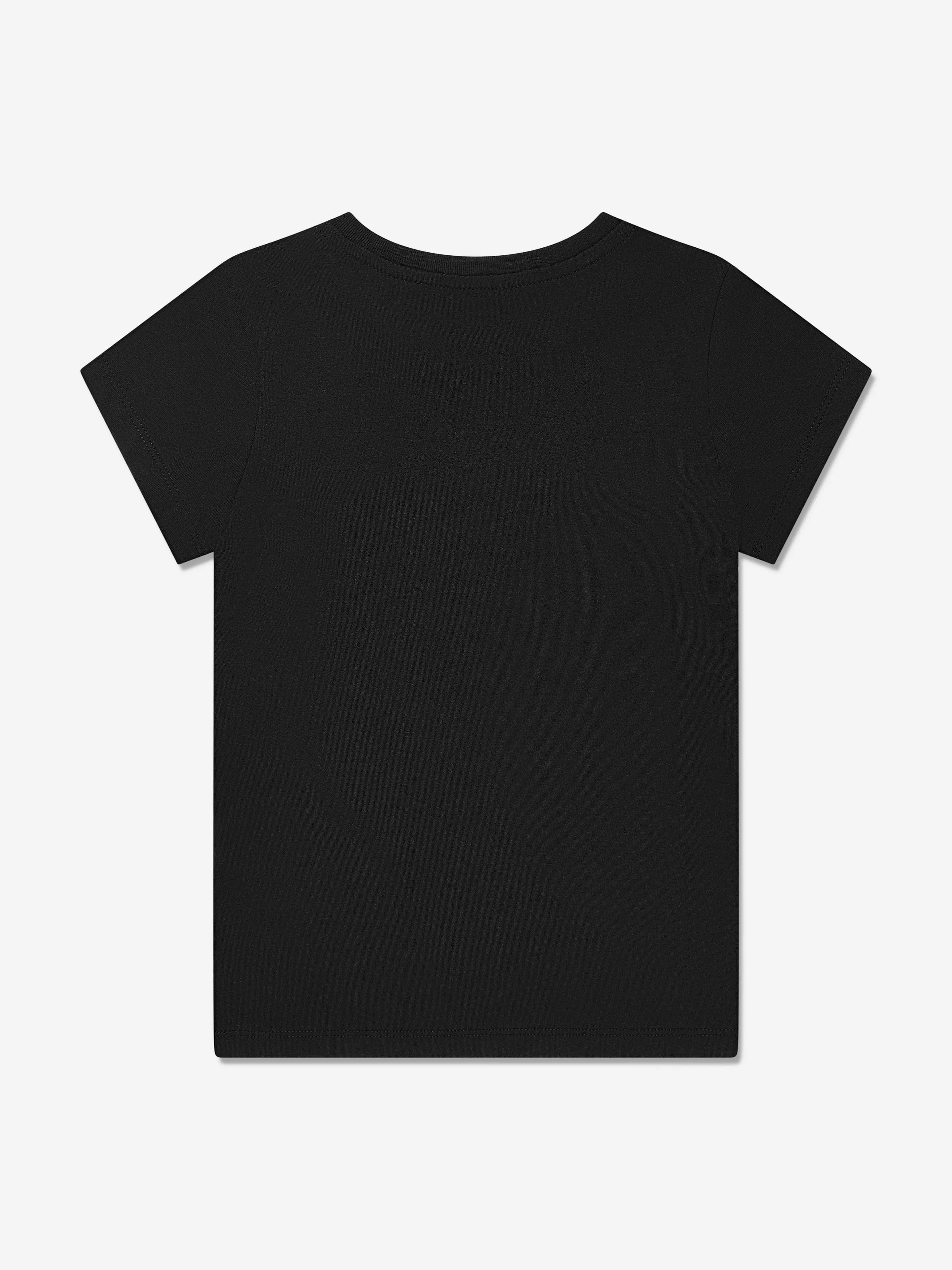 Calvin Klein Girls Logo Tape T-Shirt in Black