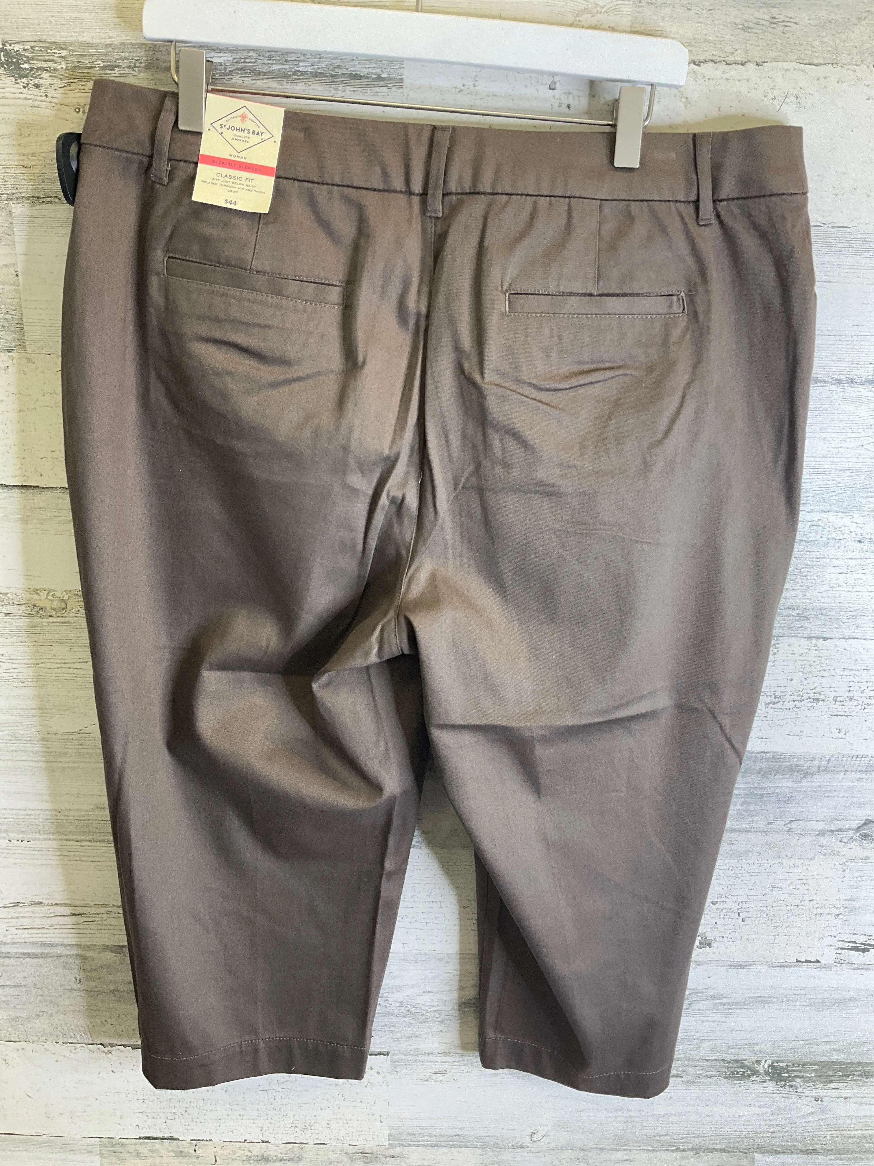 Capris By St Johns Bay In Brown, Size: 16w