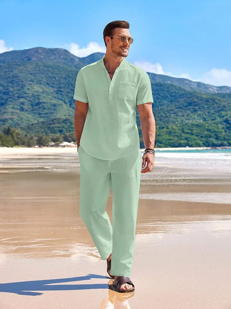 Casual Beach Cotton Linen Set (US Only)