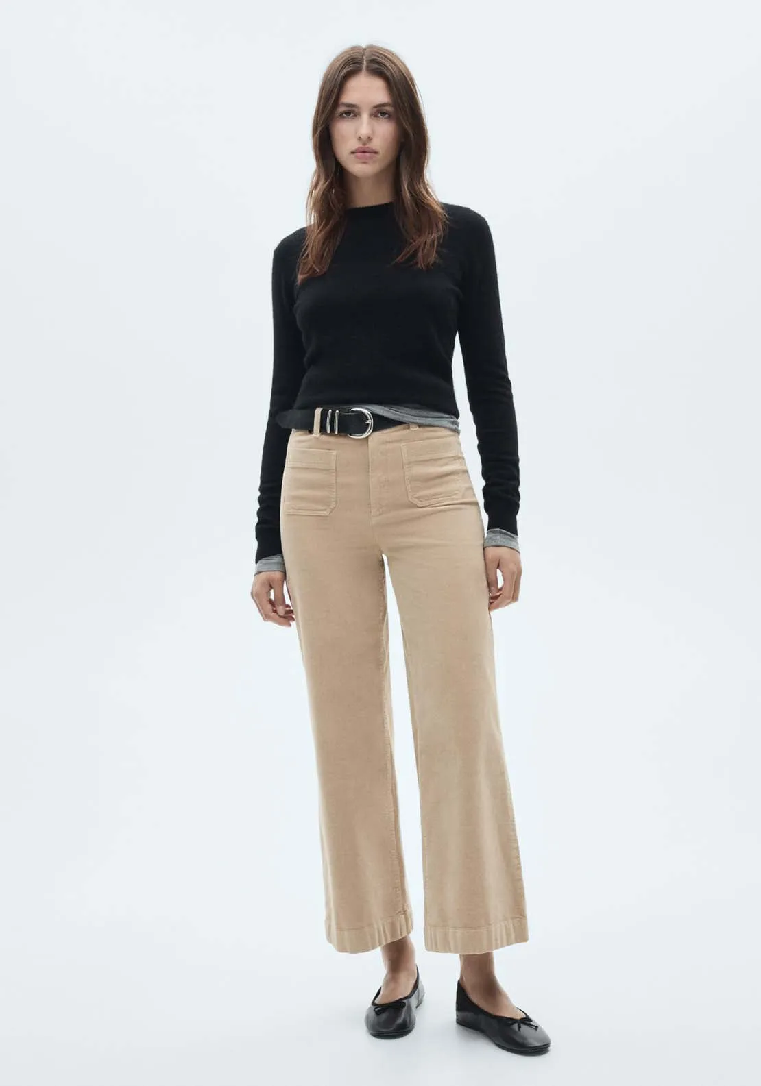 Catherin culotte corduroy trousers - Light Beige