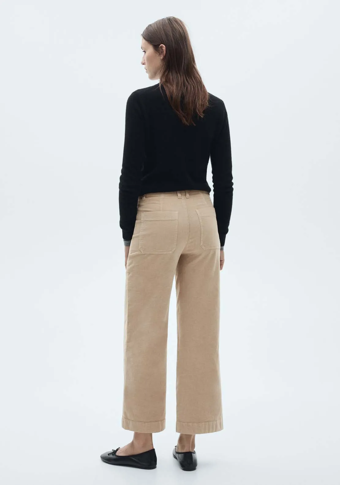 Catherin culotte corduroy trousers - Light Beige