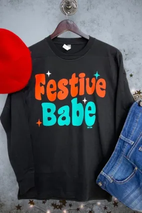 CH LS FESTIVE BABE - BLACK