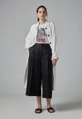 Choice Wide Leg Basic Trousers Black