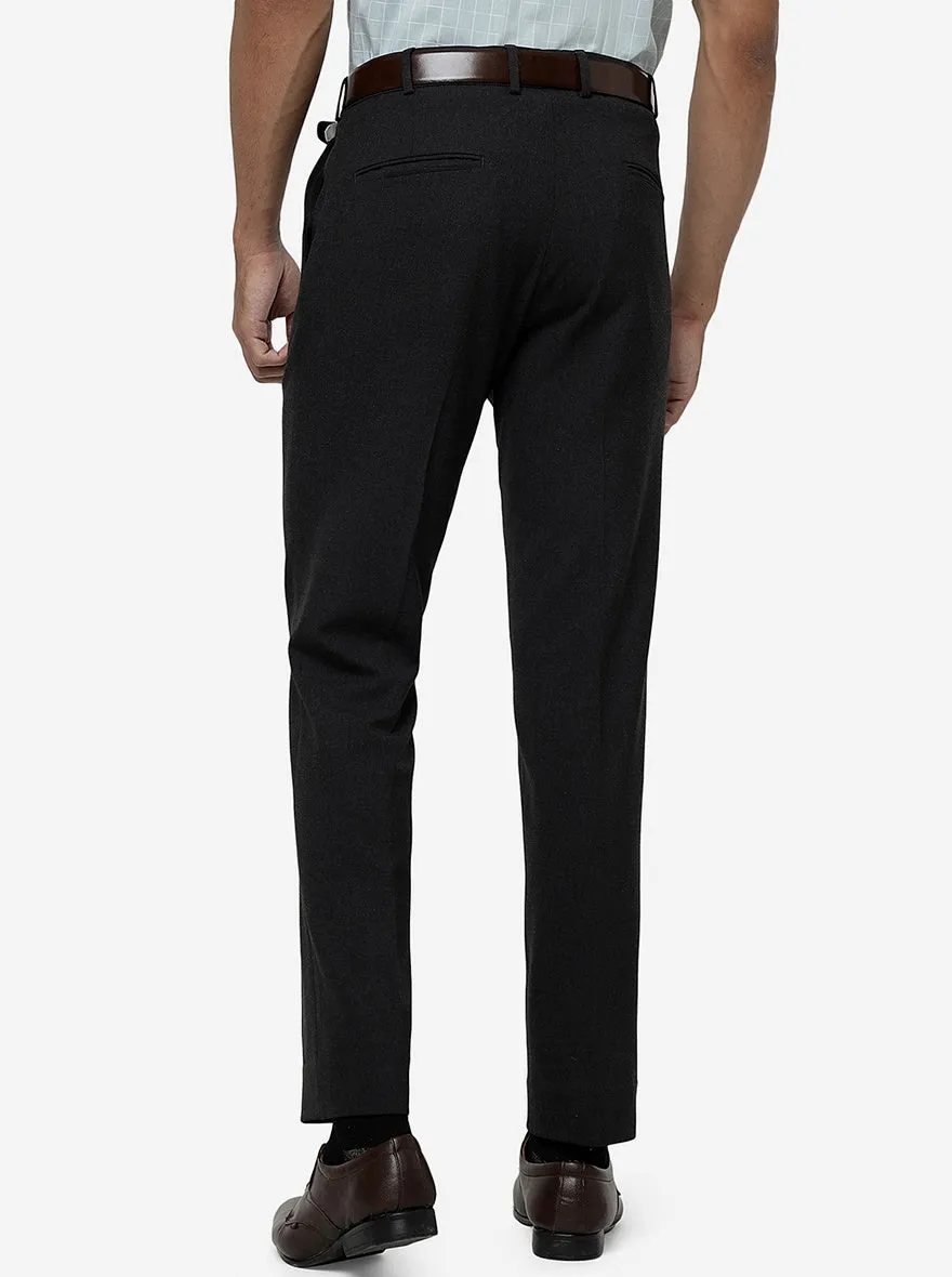 Coal Solid Slim Fit Formal Trouser | JB Studio