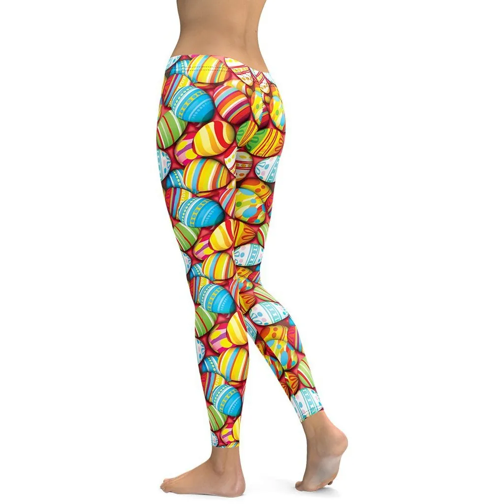 Colorful Easter Eggs Leggings