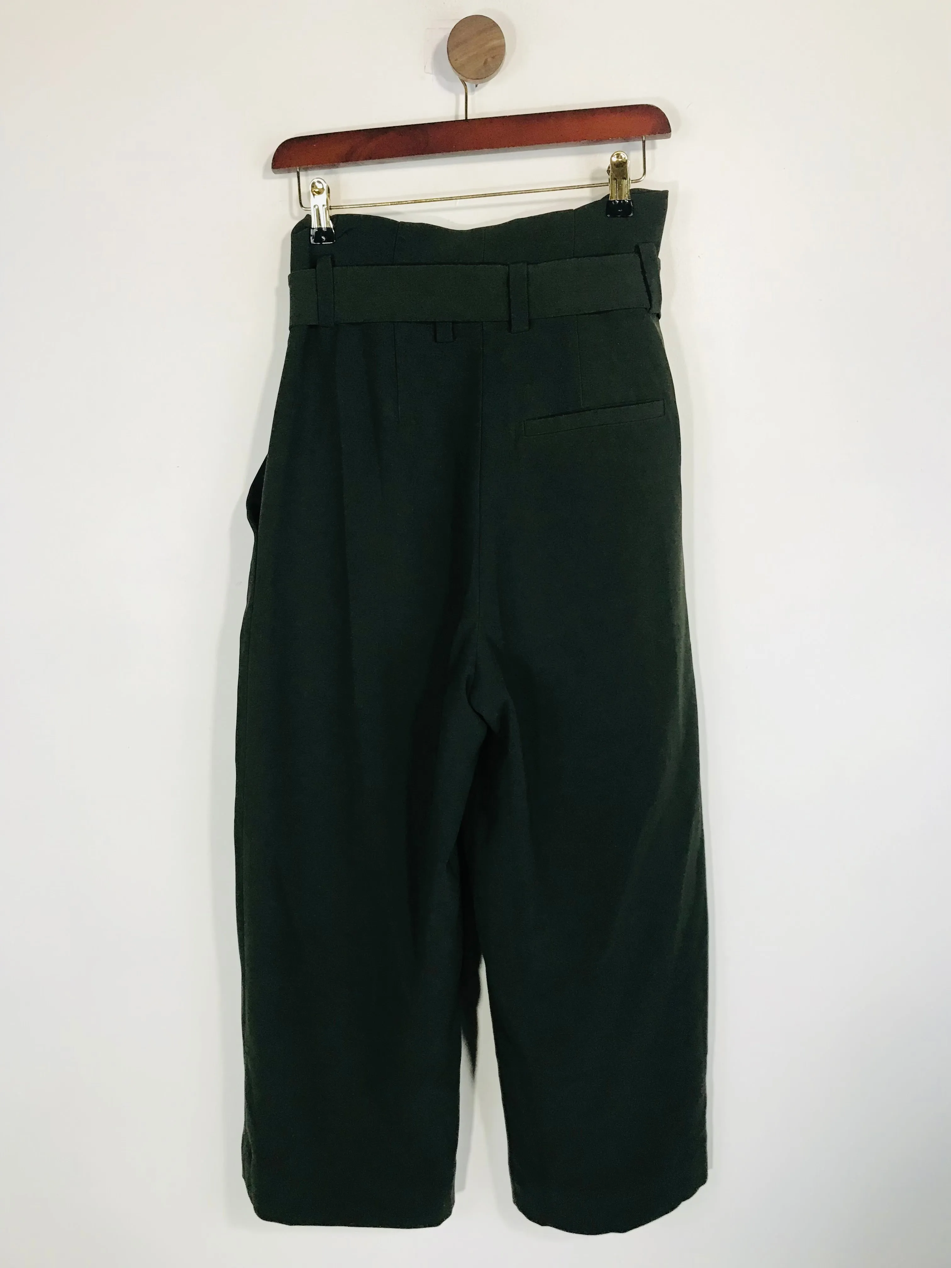 Cos Women's High Waist Paper Bag Waist Culottes Trousers | EU36 UK8 | Green