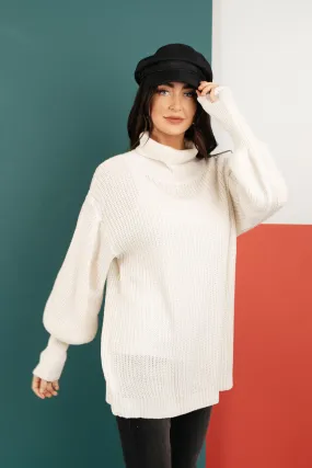 Cream Colored Classic Knit Sweater