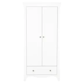 CuddleCo Clara 2 Door Double Wardrobe - White