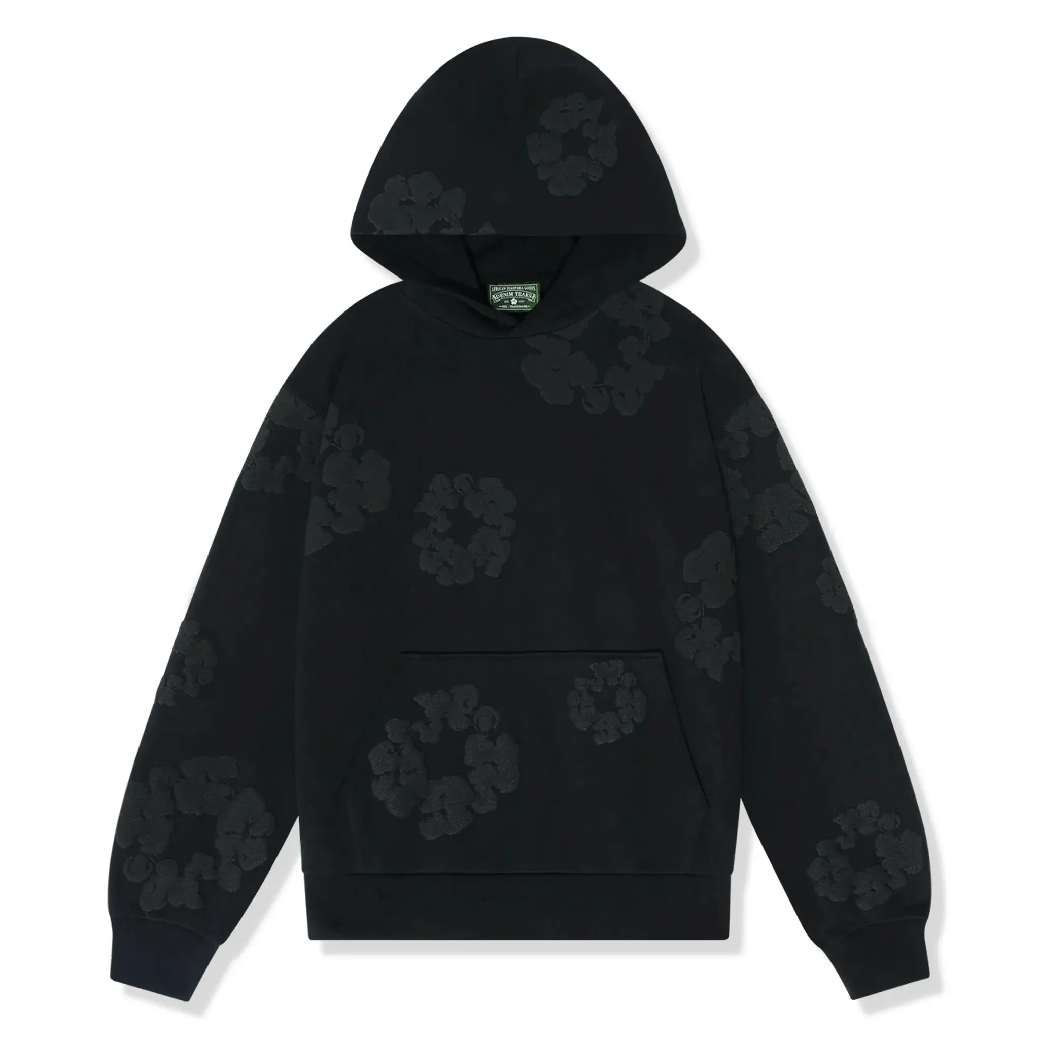 Denim Tears Cotton Wreath Black Monochrome Hoodie