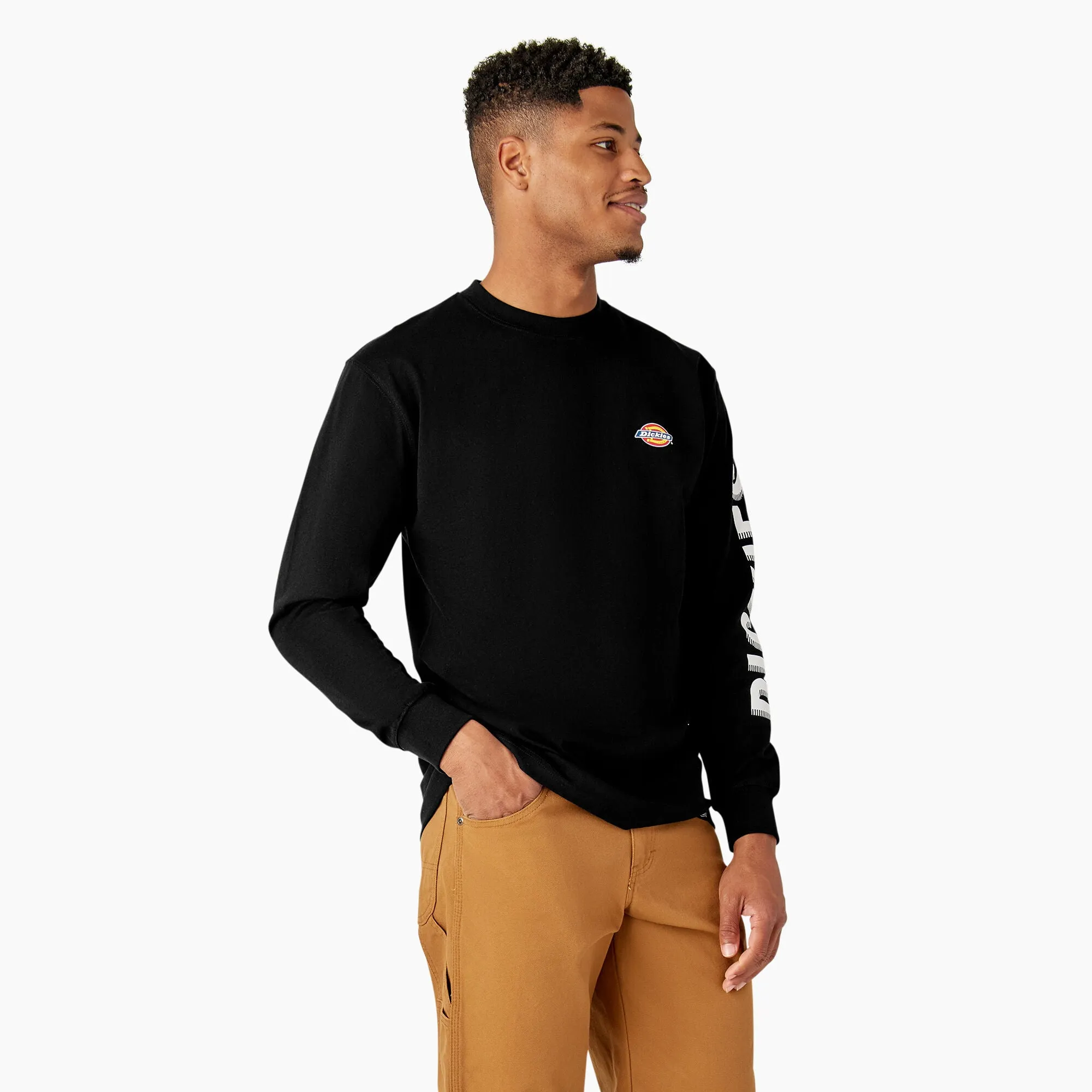 Dickies Men's Graphic Crewneck Long Sleeve T-Shirt